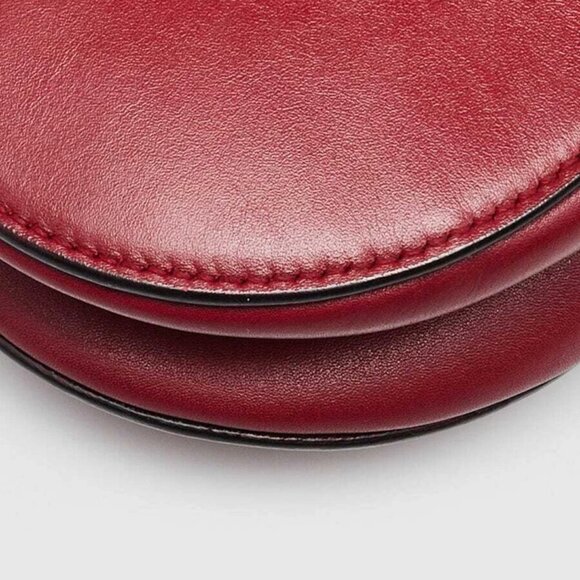 Christian Dior Red Smooth Leather Mini Saddle Bag - Picture 4 of 10